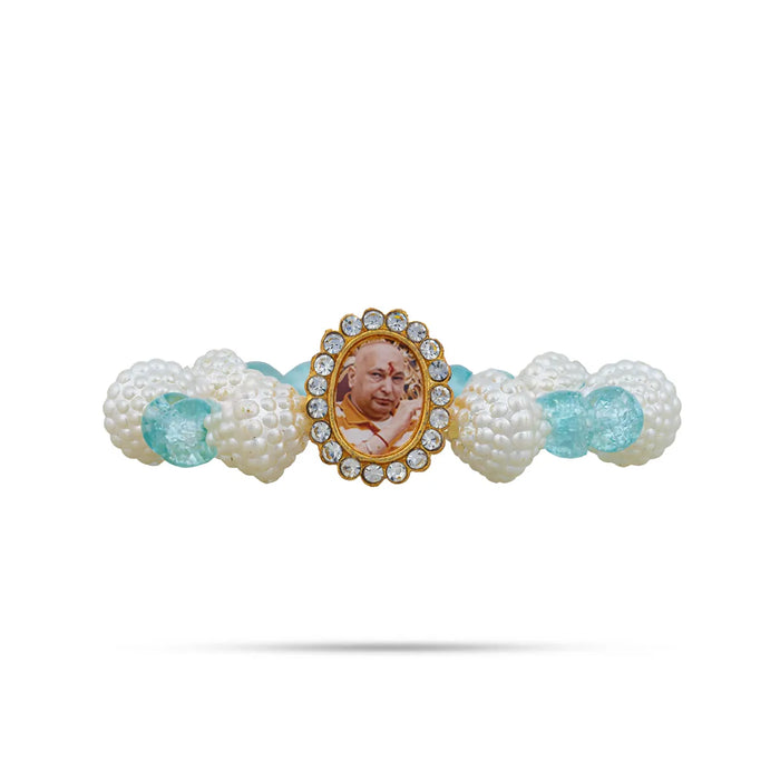 Delhi Guruji Beaded Bracelet - 2.5 Inch Dia | Spiritual Wrist Bracelet / Hand Band for Daily Wear
