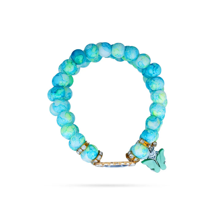 Delhi Guruji Bracelet - 2.5 Inch Dia | 3 Line Beaded Bracelet / Devotional Hand Band for Daily Wear