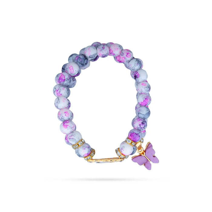 Delhi Guruji Bracelet - 2.5 Inch Dia | 3 Line Beaded Bracelet / Devotional Hand Band for Daily Wear