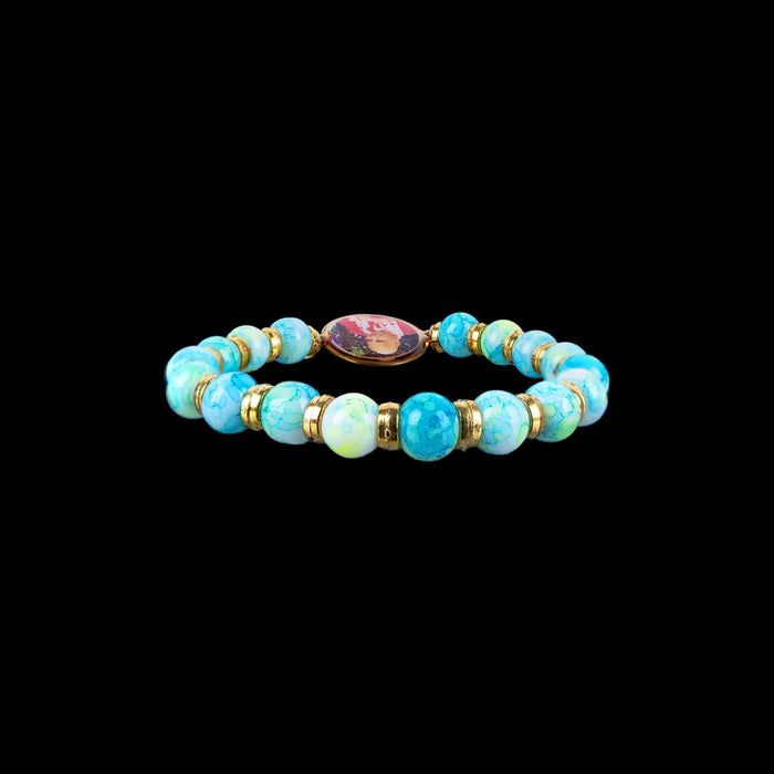Delhi Guruji Bracelet - 2.5 Inch Dia | Multicolour Bead Bracelet / Spiritual Hand Band for Daily Wear