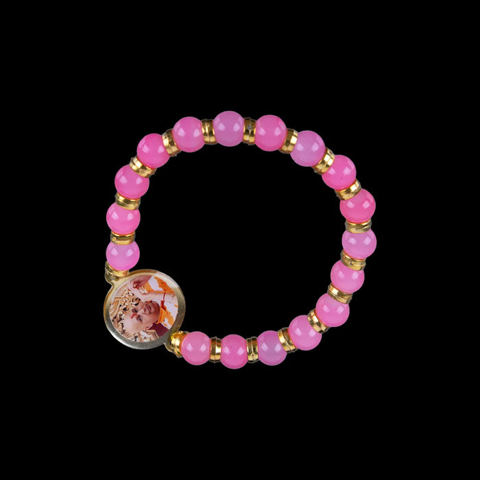 Delhi Guruji Bracelet - 2.5 Inch Dia | Multicolour Bead Bracelet / Spiritual Hand Band for Daily Wear
