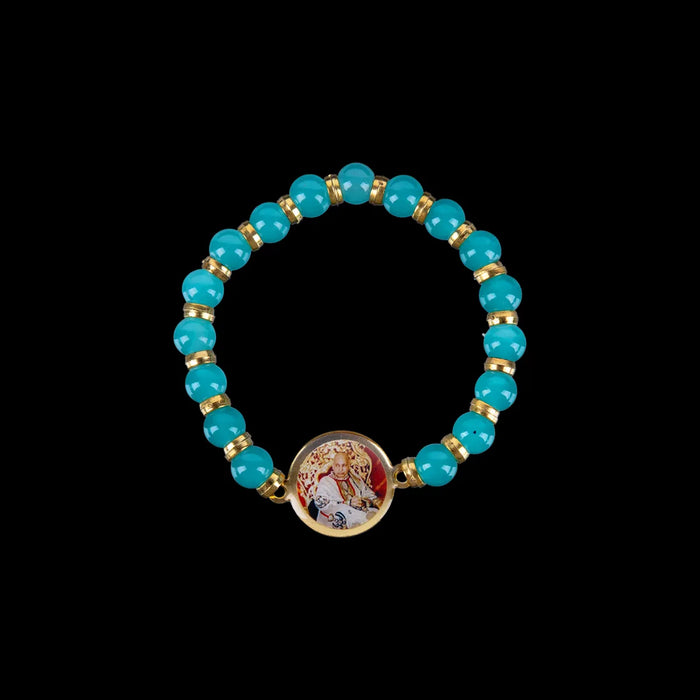 Delhi Guruji Bracelet - 2.5 Inch Dia | Multicolour Bead Bracelet / Spiritual Hand Band for Daily Wear