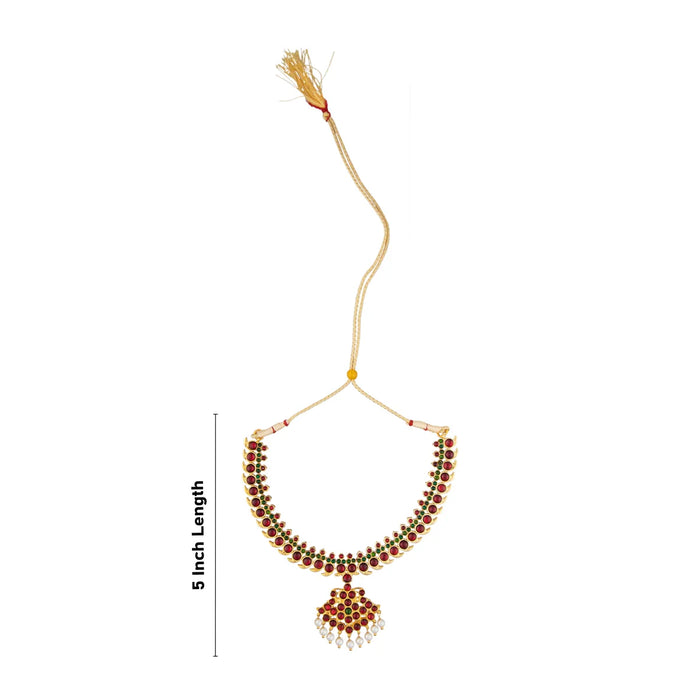 Kemp Necklace - 5 Inches | Multicolour Stone Necklace/ Kemp Stone Jewellery for Dance