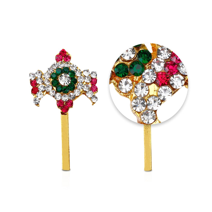 Shankh Chakra Set - 2 x 1 Inches | Stone Jewellery/ Venkateswara Shanku Chakram for Deity Decoration