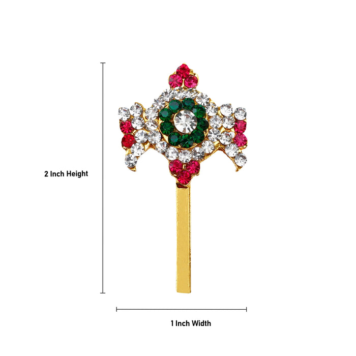 Shankh Chakra Set - 2 x 1 Inches | Stone Jewellery/ Venkateswara Shanku Chakram for Deity Decoration