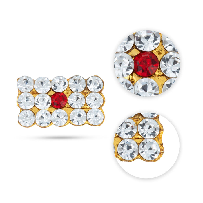 Shivan Vibuthi Pattai - 0.5 x 0.75 Inch | Vibhuti Pattai/ Stone Tripundra Tilak for Deity Decor