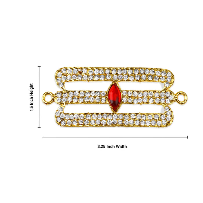 Shivan Vibuthi Pattai - 1.5 x 3.25 Inches | Vibhuti Pattai/ Stone Tripundra Tilak for Deity Decor