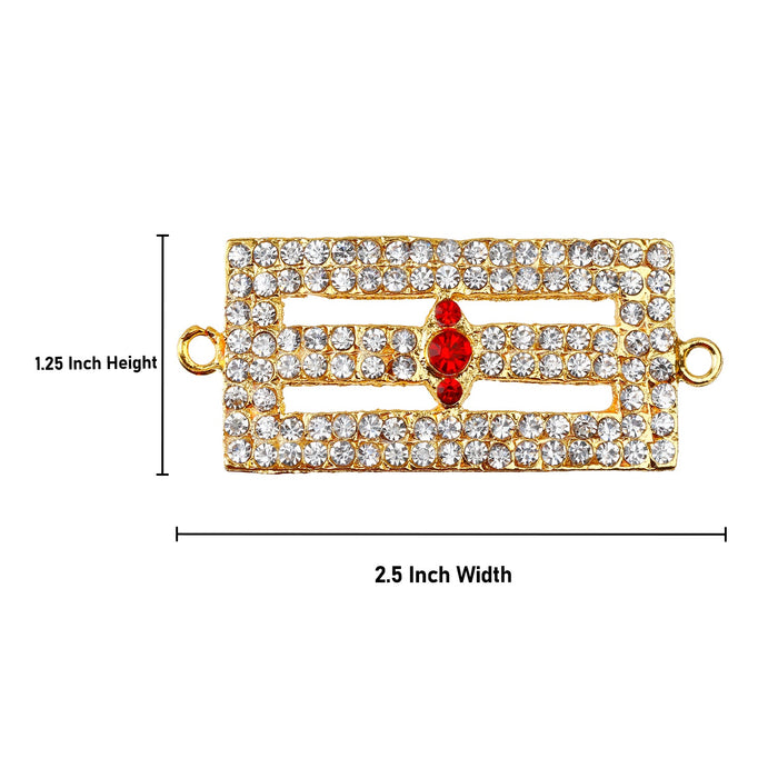 Shivan Vibuthi Pattai - 1.25 x 2.5 Inches | Vibhuti Pattai/ Stone Tripundra Tilak for Deity Decor