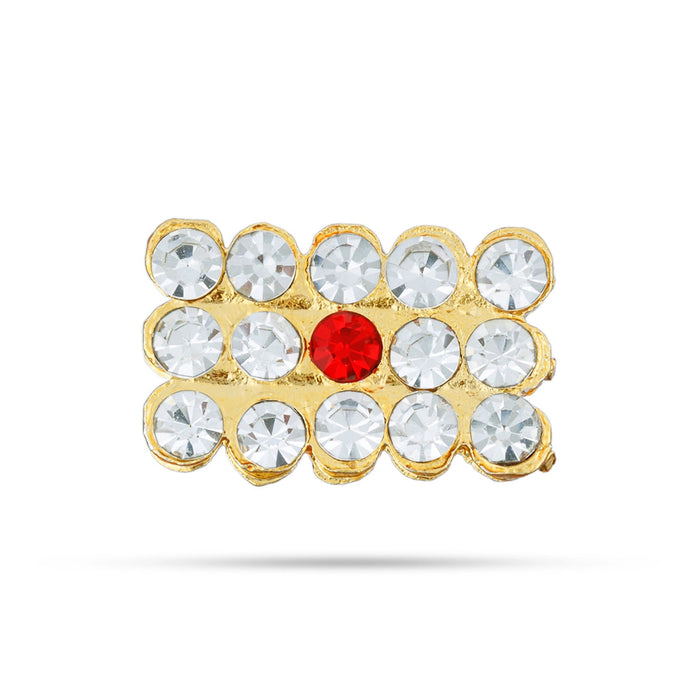 Stone Vibuthi Pattai - 0.5 x 0.75 Inch | Stone Thiruneeru Pattai/ Stone Tripundra Tilak for Deity