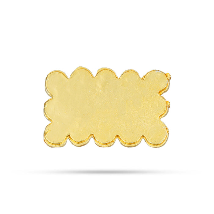 Stone Vibuthi Pattai - 0.5 x 0.75 Inch | Stone Thiruneeru Pattai/ Stone Tripundra Tilak for Deity