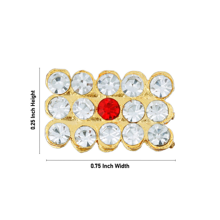 Stone Vibuthi Pattai - 0.5 x 0.75 Inch | Stone Thiruneeru Pattai/ Stone Tripundra Tilak for Deity