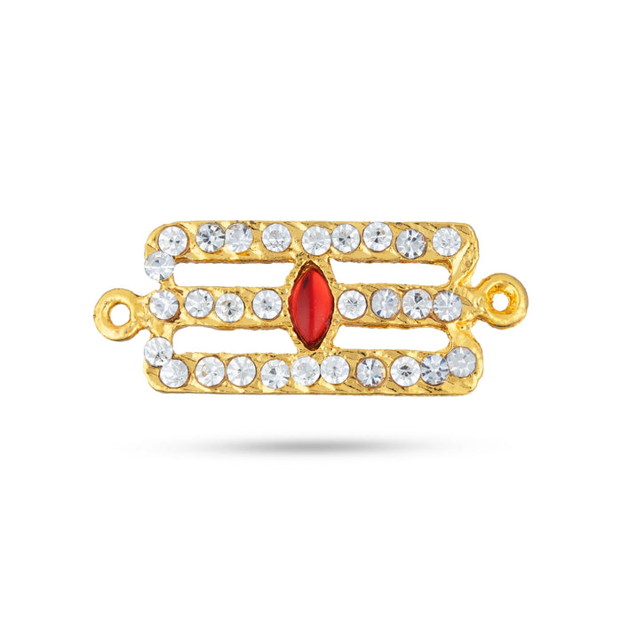 Stone Shivan Vibhuti Pattai - 0.5 x 1 Inch | Siva Tripundra Tilak/ Thiruneeru Pattai/ Vibuthi Pattai for Deity