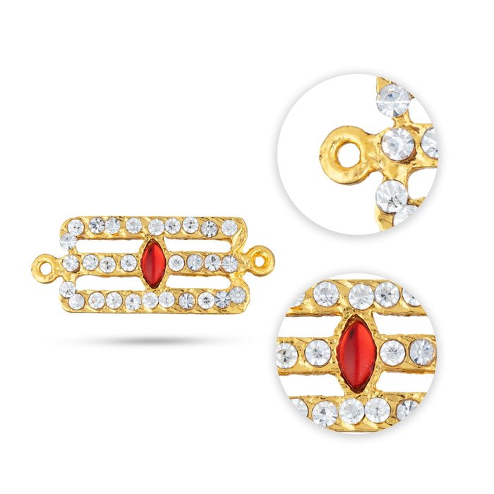 Stone Shivan Vibhuti Pattai - 0.5 x 1 Inch | Siva Tripundra Tilak/ Thiruneeru Pattai/ Vibuthi Pattai for Deity