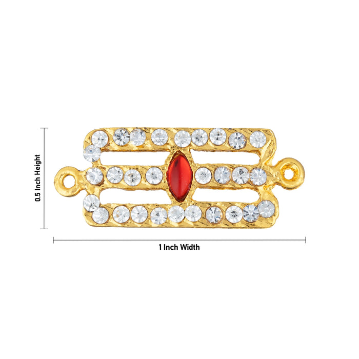 Stone Shivan Vibhuti Pattai - 0.5 x 1 Inch | Siva Tripundra Tilak/ Thiruneeru Pattai/ Vibuthi Pattai for Deity
