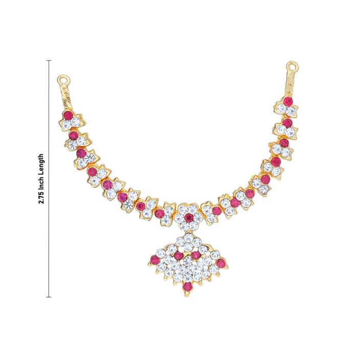 Stone Necklace - 2.75 Inches | Artificial Jewelry/ Stone Jewellery For Deity