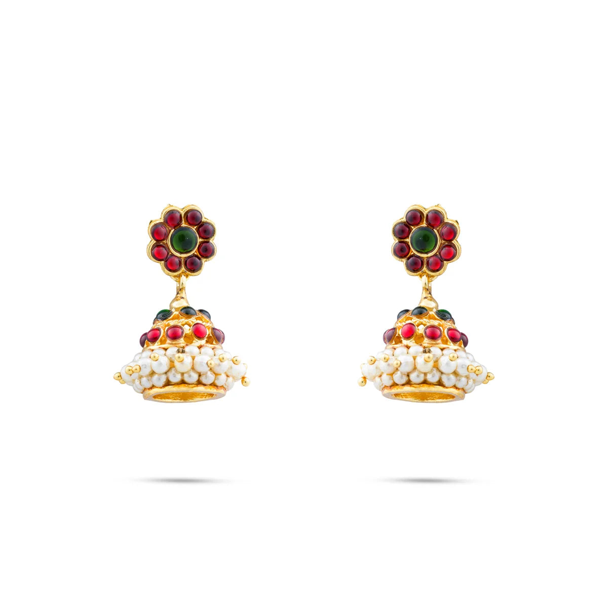 Jumpka Giri USA - Pearl Jhumka | Kemp Jumka | Traditional Jhumkas