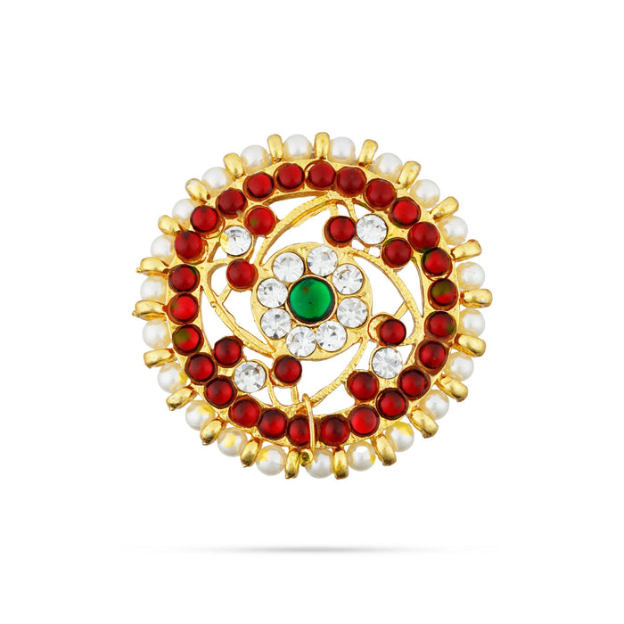 Kemp Sun And Moon Pair- 0.25 X 1.5 Inches | Multicolour Stone Jewellery/ Hair Accessories For Dance Performance