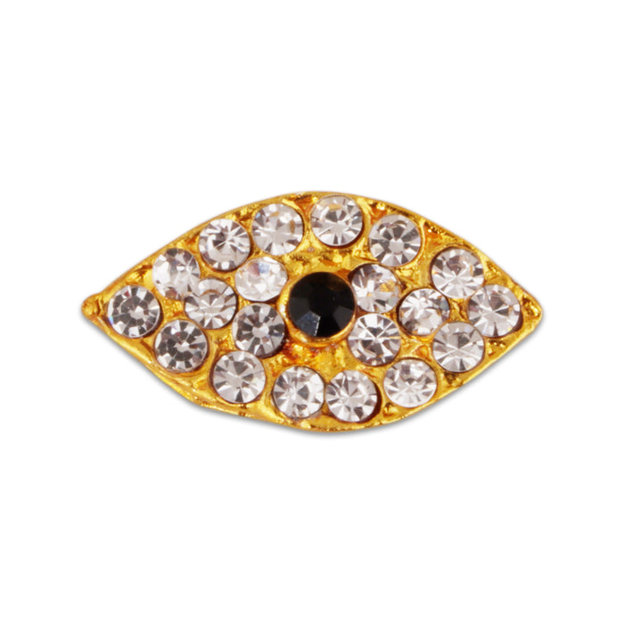 Deity Stone Eyes Pair - 0.5 x 1 Inch | Amman Kanmalar/ Idol Stone Eye/ Stone Kanmalar for Deity Decor
