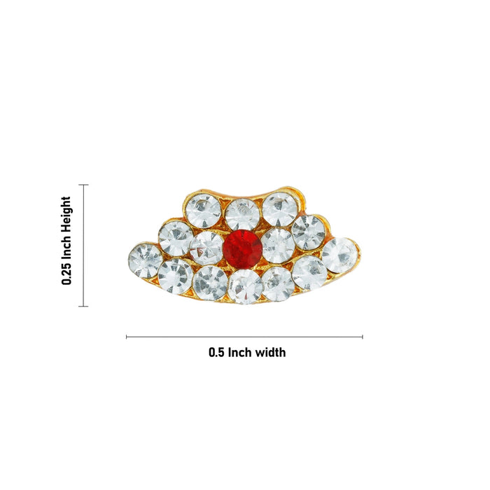 Shiva Vibuthi Pattai - 0.25 x 0.5 Inch | Stone Thiruneer Pattai/ Tripundra Tilak/ Vibhuti Pattai for Deity