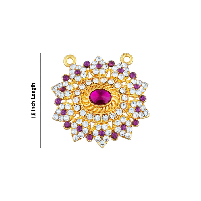 Stone Dollar - 1.5 Inches | Stone Pendant/ Stone Locket For Deity Decor