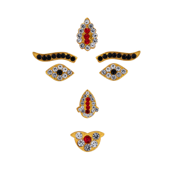 Stone Amman Face Set | Stone Swamy Alangaram/ Stone Varalakshmi Face Set for Deity/ Assorted Design