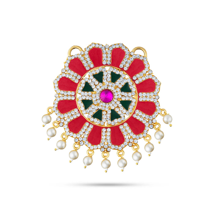 Multicolour Stone Pendant - 3.5 Inches | Dollar/ Stone Locket/ Artificial Jewelry For Chains & Deity