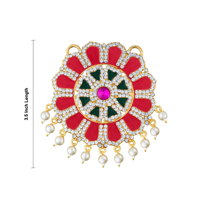 Multicolour Stone Pendant - 3.5 Inches | Dollar/ Stone Locket/ Artificial Jewelry For Chains & Deity