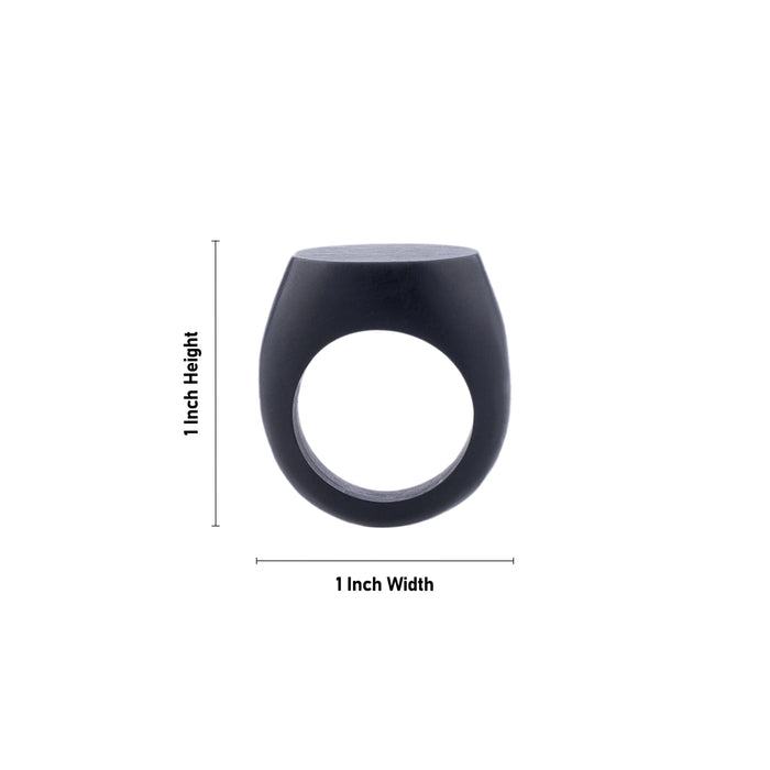 Finger Ring - 1 Inch | Ebony Ring/ Karungali Ring for Men And Women