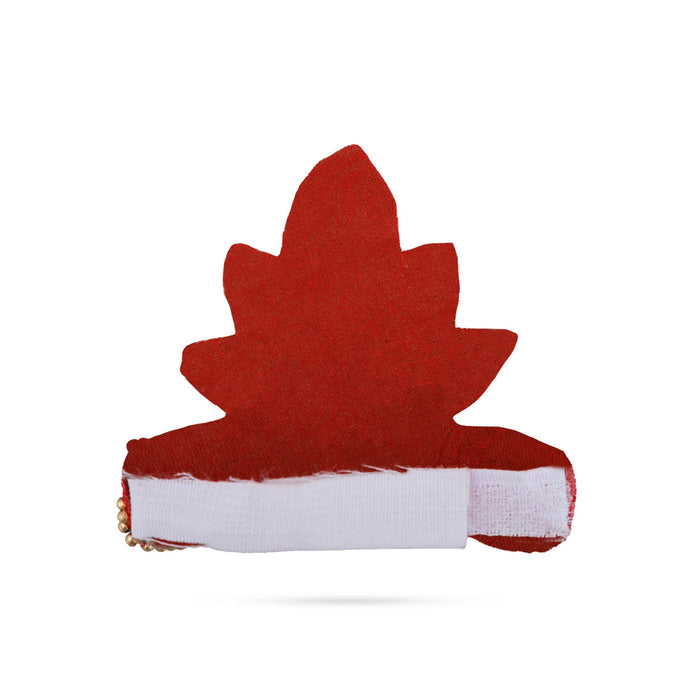 Stone Crown - 3 x 4 Inches | Open Type Kireedam/ Multicolour Stone Kiridam/ Beads Design Mukut for Deity