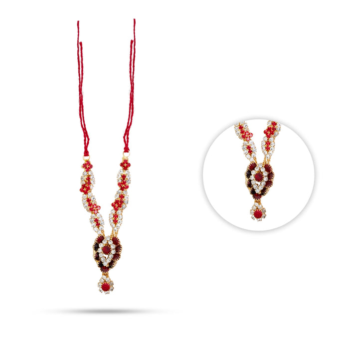 Stone Necklace - 1.5 Inches | Artificial Jewelry/ Stone Jewellery for Deity