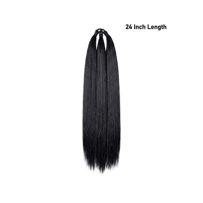 Artificial Hair - 24 Inches | Synthetic Hair Extensions/ Fake Hair For Traditional Styling & Deity Decor