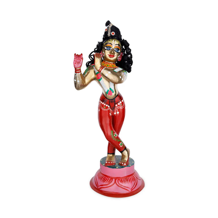 Artificial Hair - 6.5 x 1.5 Inches | Laddu Gopal Hair/Krishna Hair/Stone&Curly Design Synthetic Hair for Deity