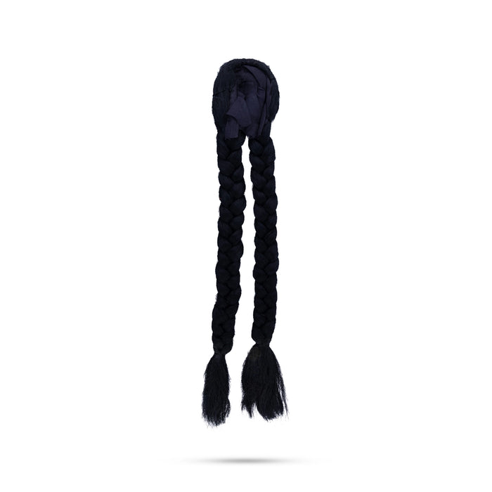 Decorated Radha Hair - 17 Inches | Artificial Hair/ Radha Choti/ Synthetic Hair For Deity Decor