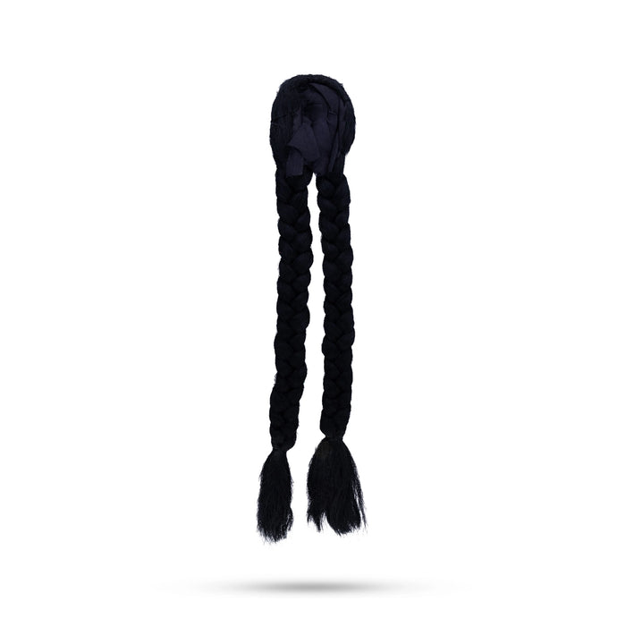 Radha Choti Artificial Hair - 9 Inches |Synthetic Hair/ Decorated Radha Hair for Deity Decoration