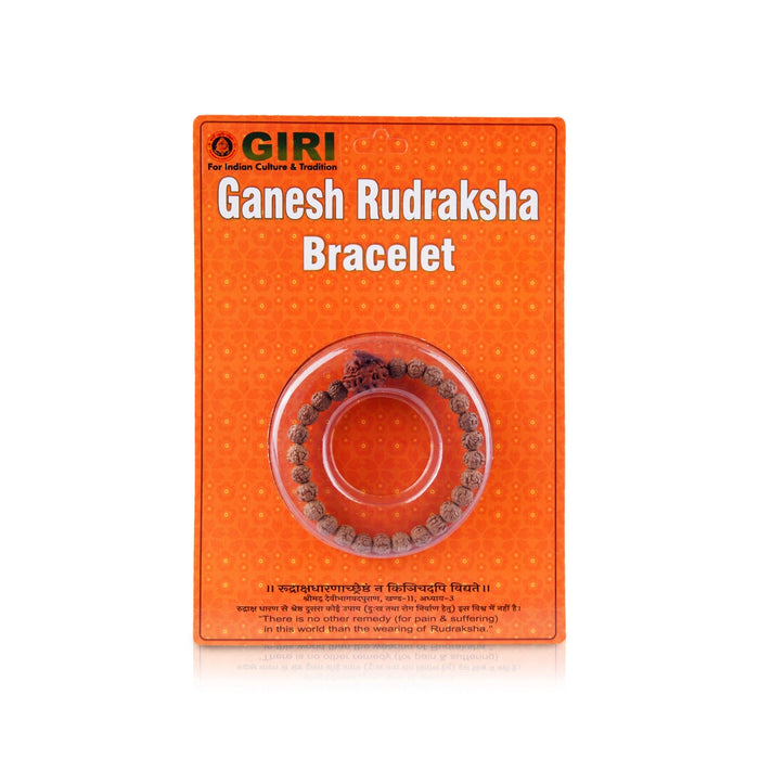 Ganesh Rudraksha Bracelet - 2.5 Inches | 8 Mukhi/ Ganesha Rudraksha Bracelet / Rudraksh Hand Band for Daily Wear