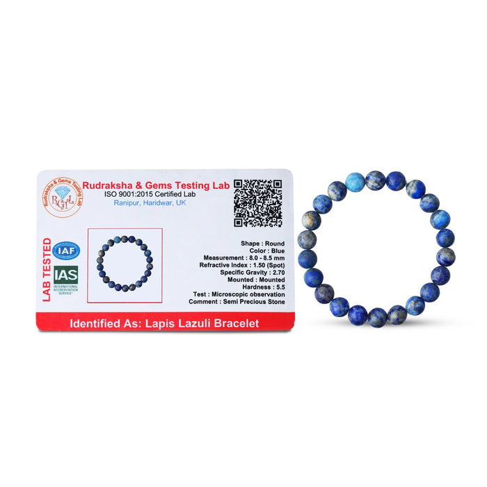 Lapis Lazuli Bracelet - 2.5 Inches | Lapis Stone Bracelet/ Crystal Bracelet For Inner Peace & Energy Balancing