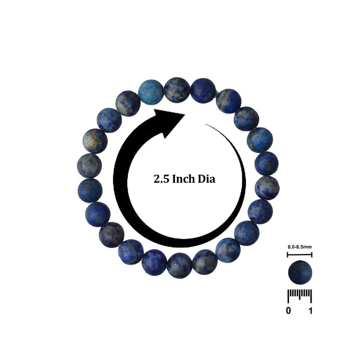Lapis Lazuli Bracelet - 2.5 Inches | Lapis Stone Bracelet/ Crystal Bracelet For Inner Peace & Energy Balancing