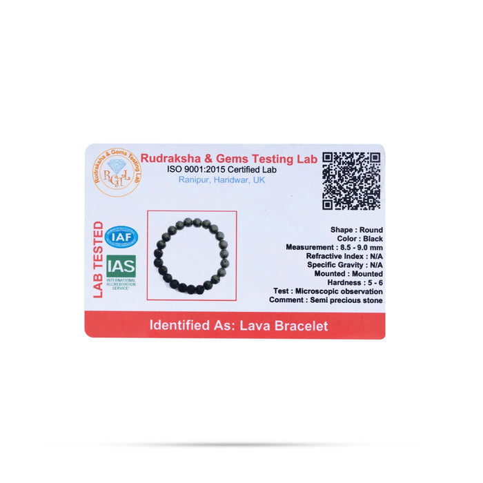 Lava Bracelet - 2.5 Inches | Gemstone Bracelet/ Crystal Jewellery For Grounding Energy And Calming Emotions