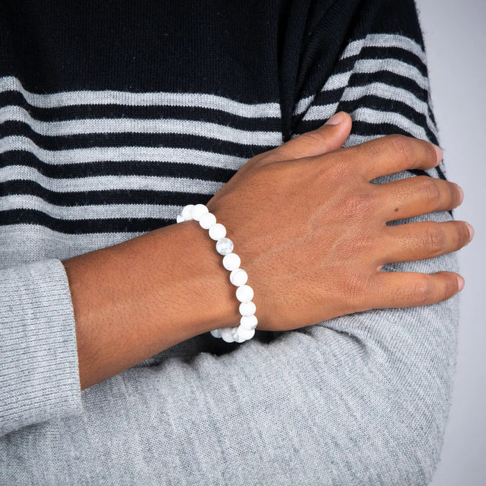 Howlite Bracelet - 2.5 Inches | Gemstone Bracelet/ Crystal Jewellery For Stress Relief And Emotional Healing