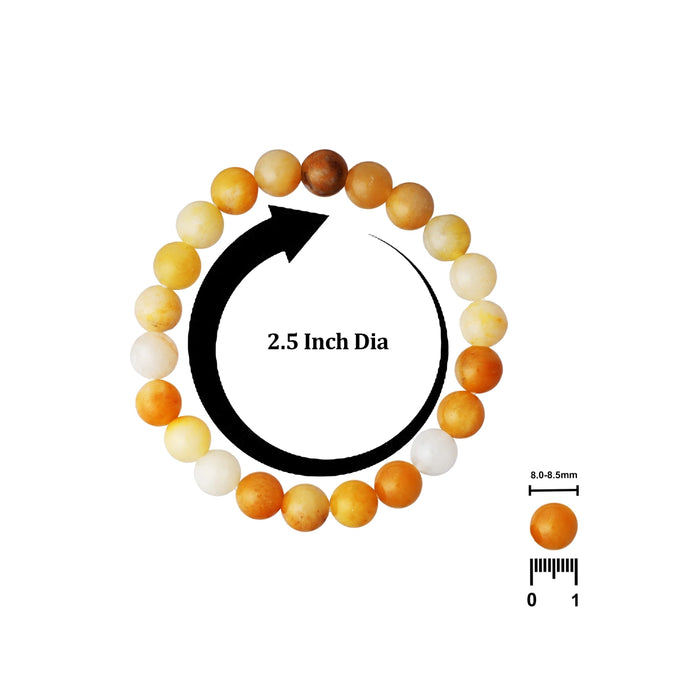 Yellow Aventurine Bracelet - 2.5 inches | Semi precious Wrist Band / Beaded Hand Band/