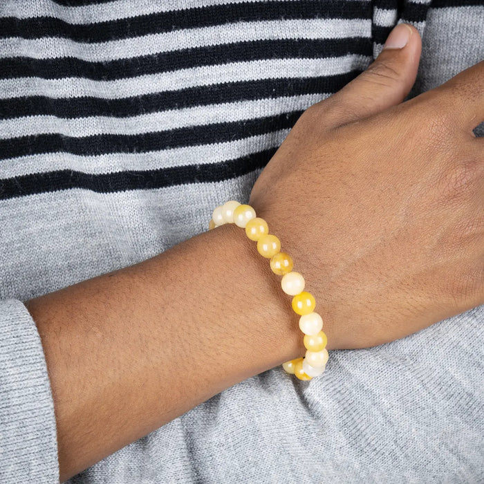 Yellow Aventurine Bracelet - 2.5 inches | Semi precious Wrist Band / Beaded Hand Band/