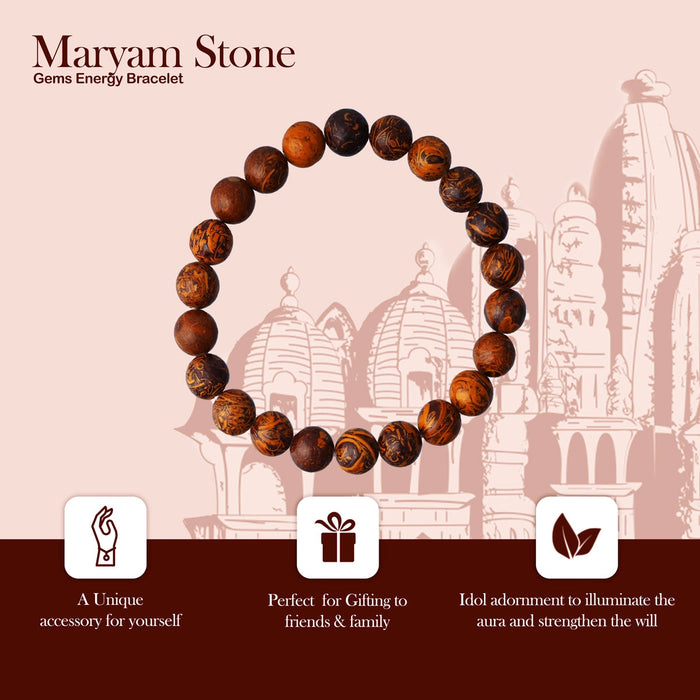 Maryam Bracelet - 2.5 Inches | Gemstone Bracelet/ Crystal Jewellery For Strength And Energetic Balance
