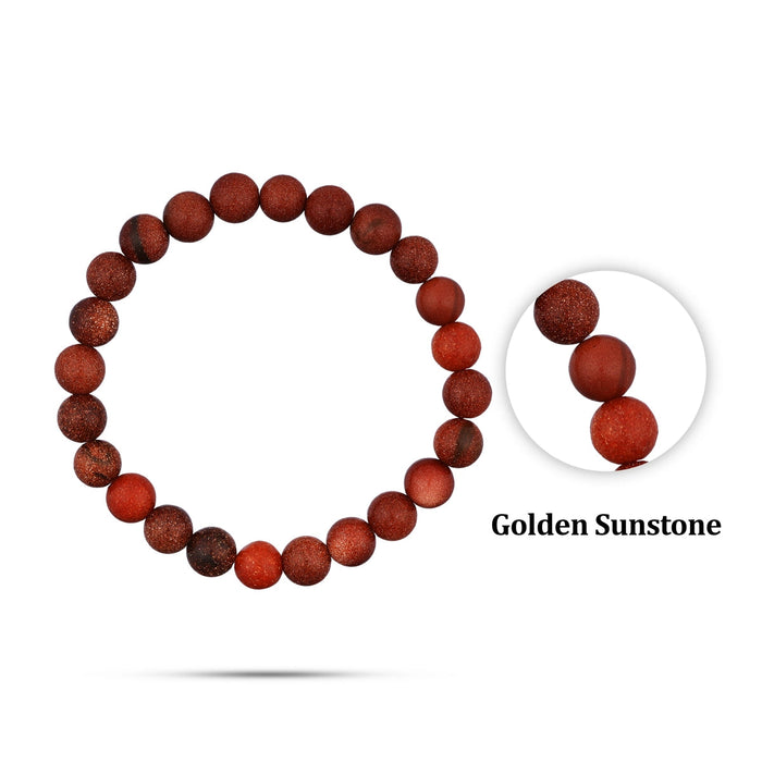 Golden Sunstone Bracelet - 2.5 Inches | Gemstone Bracelet/ Crystal Jewellery For Confidence & Positive Energy