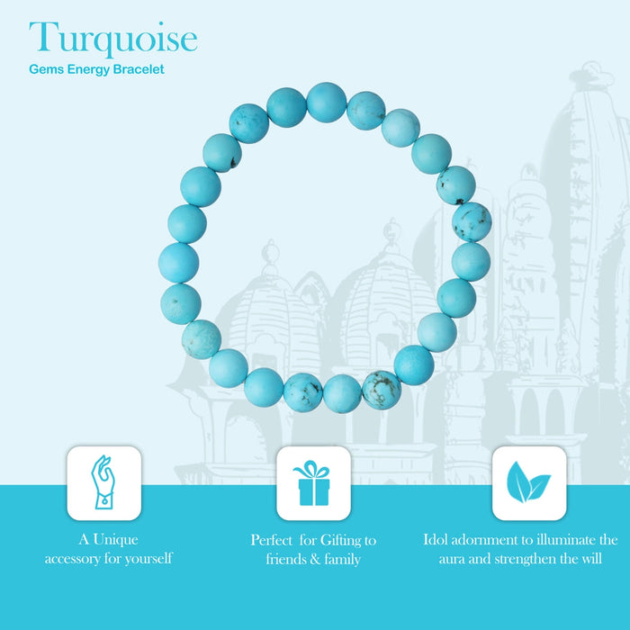 Turquoise Bracelet - 2.5 Inches | Gemstone Bracelet/ Crystal Jewellery For Healing And Emotional Clarity