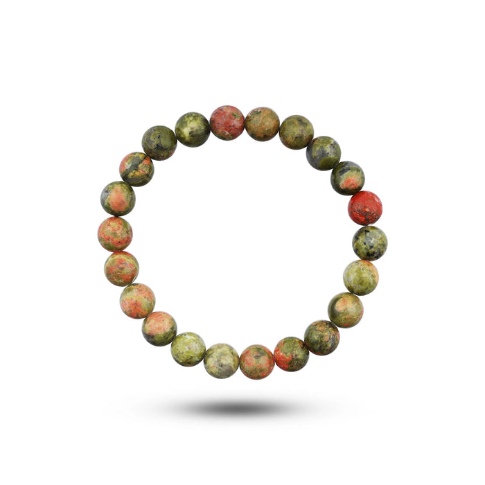 Unakite Bracelet - 2.5 Inches | Gemstone Bracelet/ Crystal Jewellery For Heart Healing & Spiritual Alignment