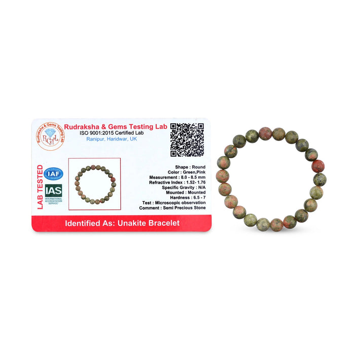 Unakite Bracelet - 2.5 Inches | Gemstone Bracelet/ Crystal Jewellery For Heart Healing & Spiritual Alignment
