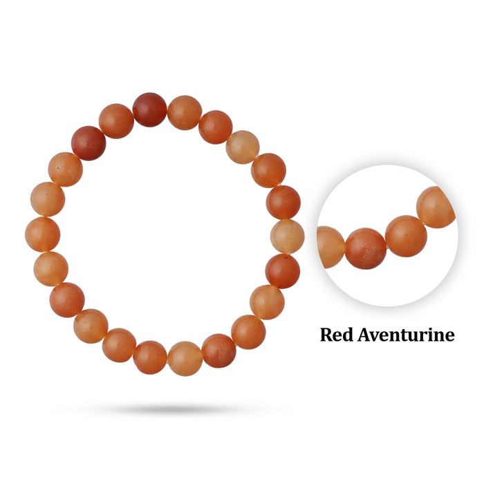 Red Aventurine Bracelet - 2.5 Inches | Aventurine Crystal Bracelet/ Crystal Jewellery for Men & Women