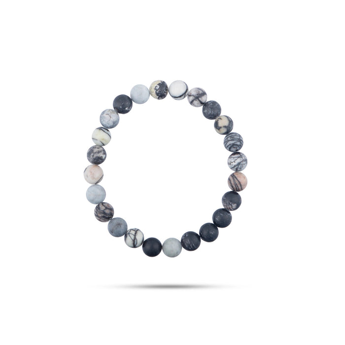 Black Web Jasper Bracelet - 2.5 Inches | Stone Jewellery/ Black Web Gem Bracelet For Protection And Strength