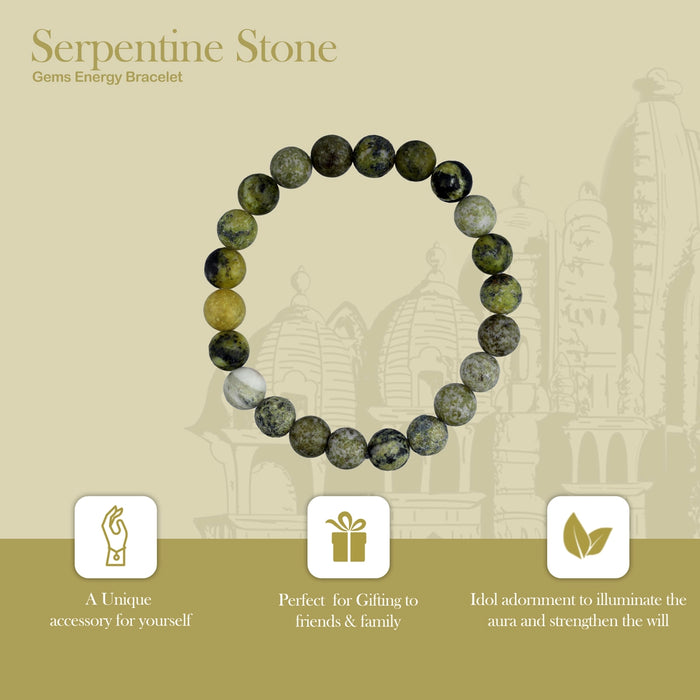 Serpentine Bracelet - 2.5 Inches | Semi Precious Bracelet/ Hand Band/ Gem Stone Wrist Band