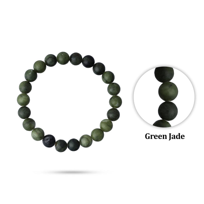 Green Jade Bracelet - 2.5 Inches | Crystal Jewellery/ Gemstone Bracelet For Prosperity & Emotional Well Being